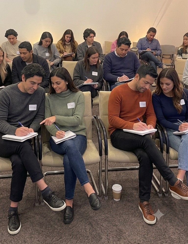 Participantes durante el Curso Prematrimonial de la Parroquia San Josemaría